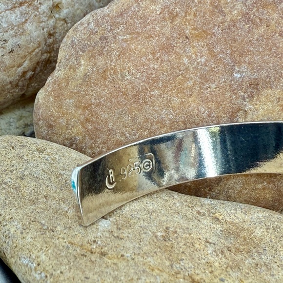 Carolyn Pollack American West Sterling Silver Blue Lace Agate Cuff 6.5” - Picture 4 of 14